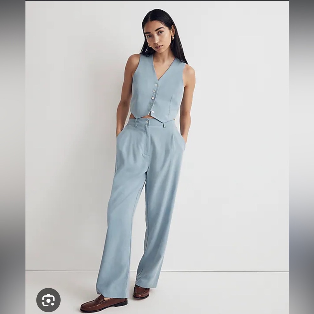 Madewell x Donni Twill Pleated Pants